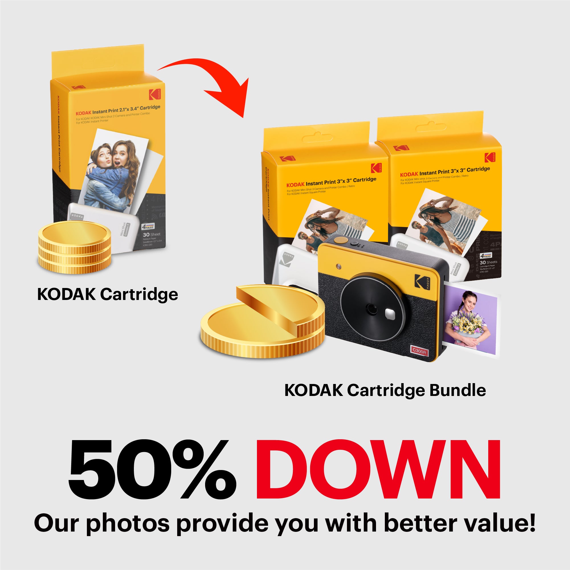 Kodak Mini Shot 3 Retro | Best Instant 3x3” Bluetooth Camera 