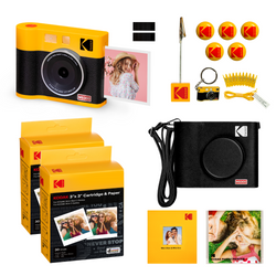 KODAK Mini Shot 3 ERA 4PASS 2-in-1 Instant Camera and Photo Printer (3x3) (Camera + 68 Sheets + Gift Accessories)