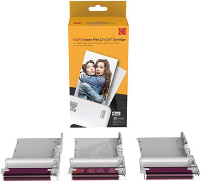 KODAK Instant Print 3x 3 Cartridge 30 Sheets For Mini Shot 3  Camera/Printer