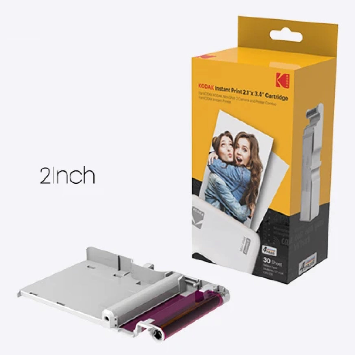 Kodak Mini Photo Printer Sticker Back Cartridge PMC – All-in-One Paper &  Color Ink Cartridge Refill - 20 Pack