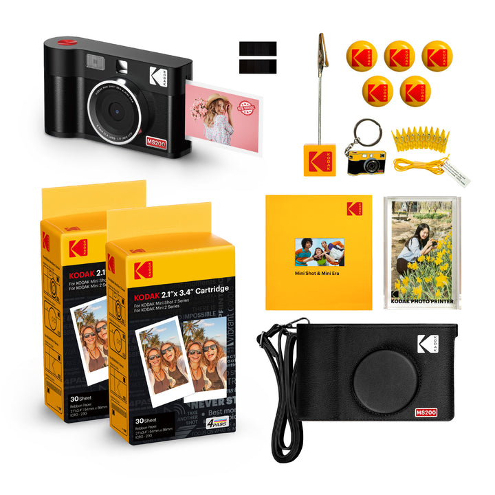KODAK Mini Shot 2 ERA 4PASS Appareil photo instantané et imprimante photo 2 en 1 (2,1 x 3,4) (appareil photo + 68 feuilles + accessoires cadeaux)… 