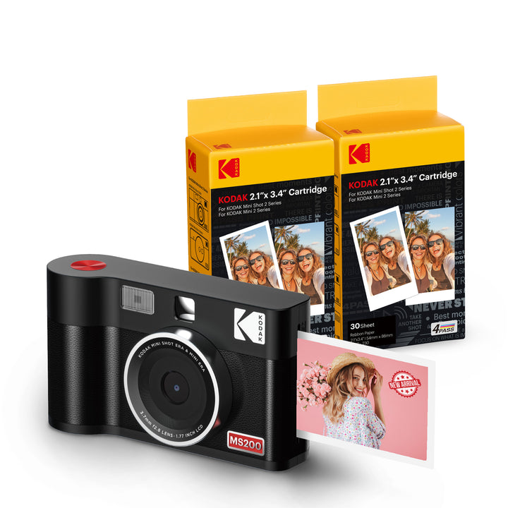KODAK Mini Shot 2 ERA 4PASS Appareil photo instantané et imprimante photo 2 en 1 (2,1 x 3,4) (appareil photo + 68 feuilles)… 