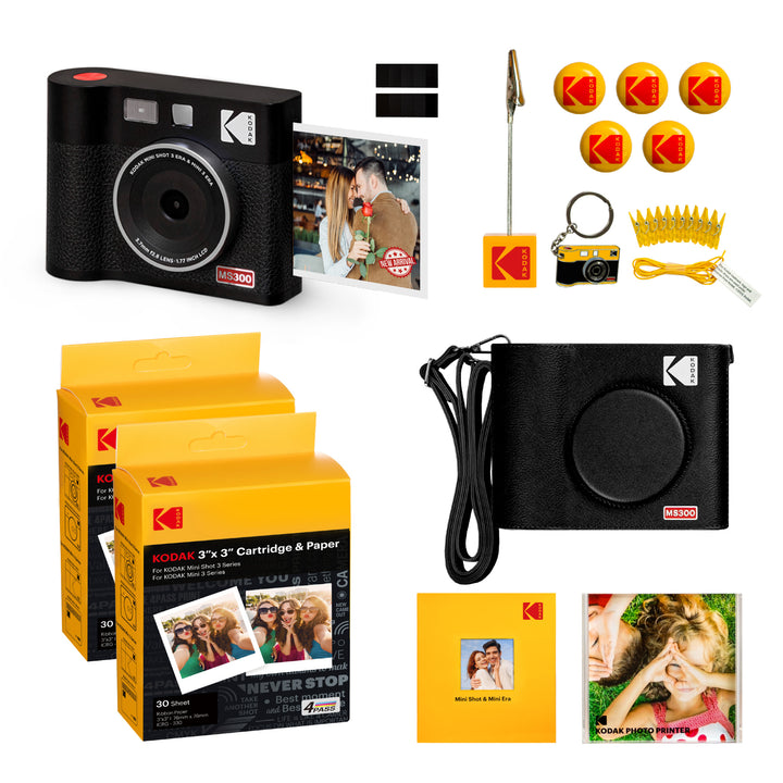 KODAK Mini Shot 4 ERA 2-in-1 Instant Camera and Photo Printer (4x4) (Camera + 68 Sheets + Gift Accessories)