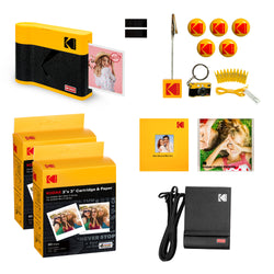 Imprimante photo portable KODAK Mini 3 ERA 4PASS (3x3) (imprimante + 68 feuilles + accessoires cadeaux)… 