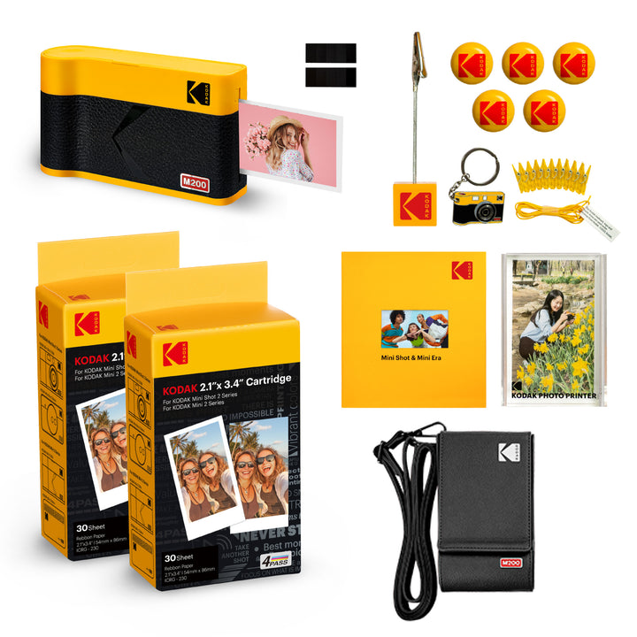 KODAK Mini 2 ERA 4PASS Portable Photo Printer (2.1x3.4) (Printer + 68 Sheets + Gift Accessories)
