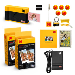 Imprimante photo portable KODAK Mini 2 ERA 4PASS (2,1x3,4) (imprimante + 68 feuilles + accessoires cadeaux)… 