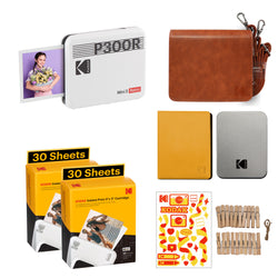 Imprimante photo portable KODAK Mini 3 Retro 4PASS (3x3 pouces) + coffret cadeau 68 feuilles 
