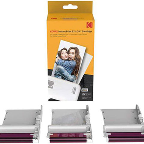 KODAK INSTANT PRINT 3'x3' Cartridge 30 Prints Mini Shot Combo £25.00 -  PicClick UK